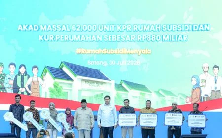 Prabowo Pimpin Akad Massal 62 Ribu Debitur KPR FLPP, BRI: Capaian Tertinggi Sepanjang Sejarah!